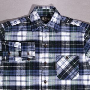 The Vermont Flannel Co Long Sleeve Cotton Button Up Plaid Shirt XS Pocket USA